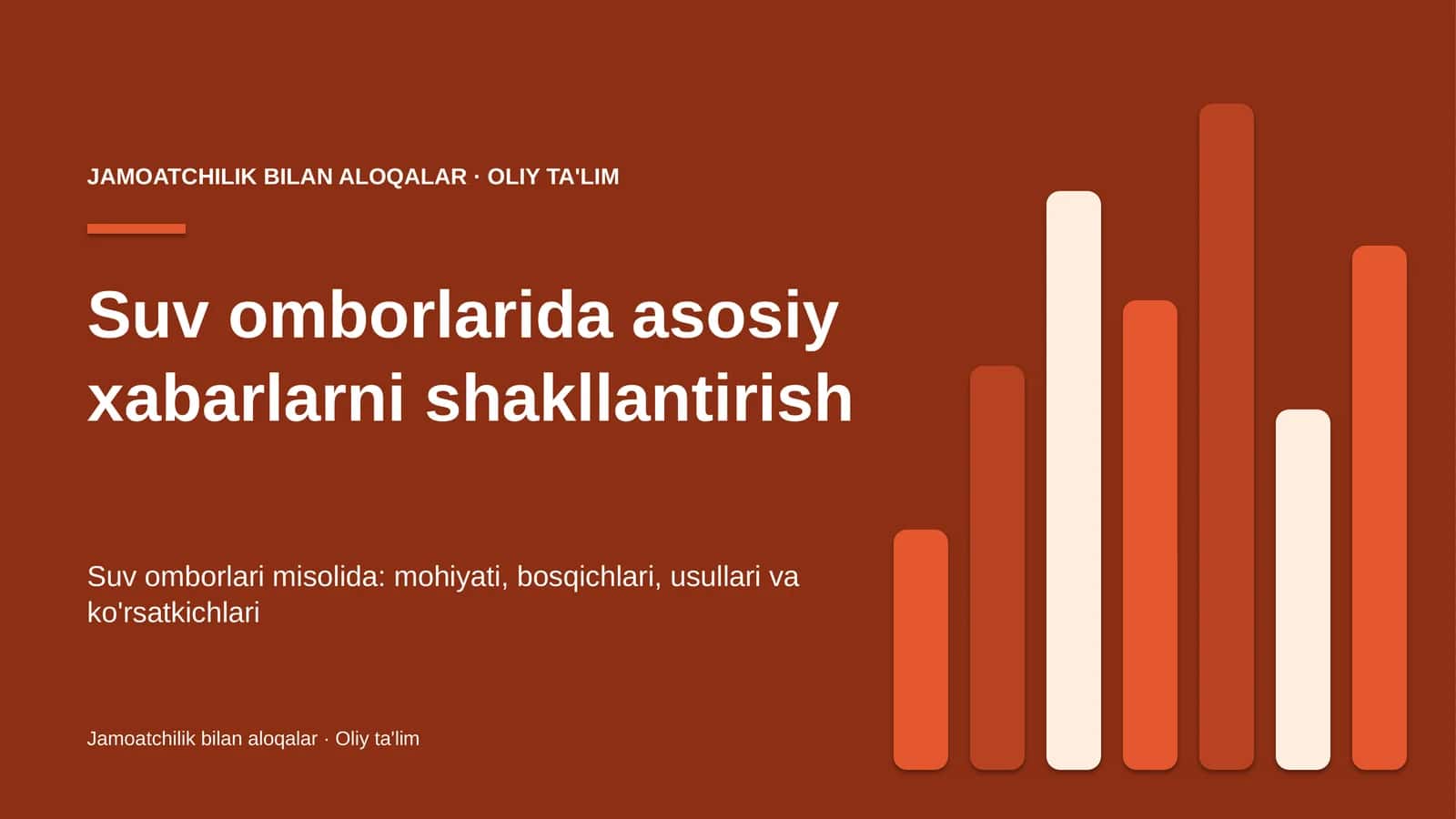 suv omborlarida asosiy xabarlarni shakllantirish 7149