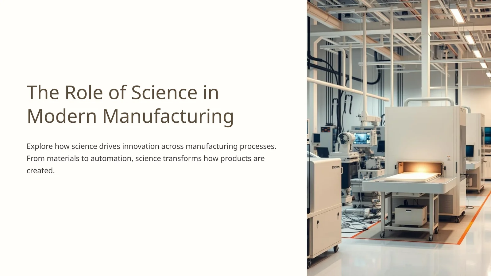The Role of Science in Modern Manufacturing