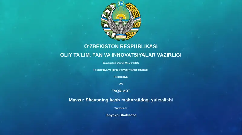 Ta'lim va Malaka Oshirish