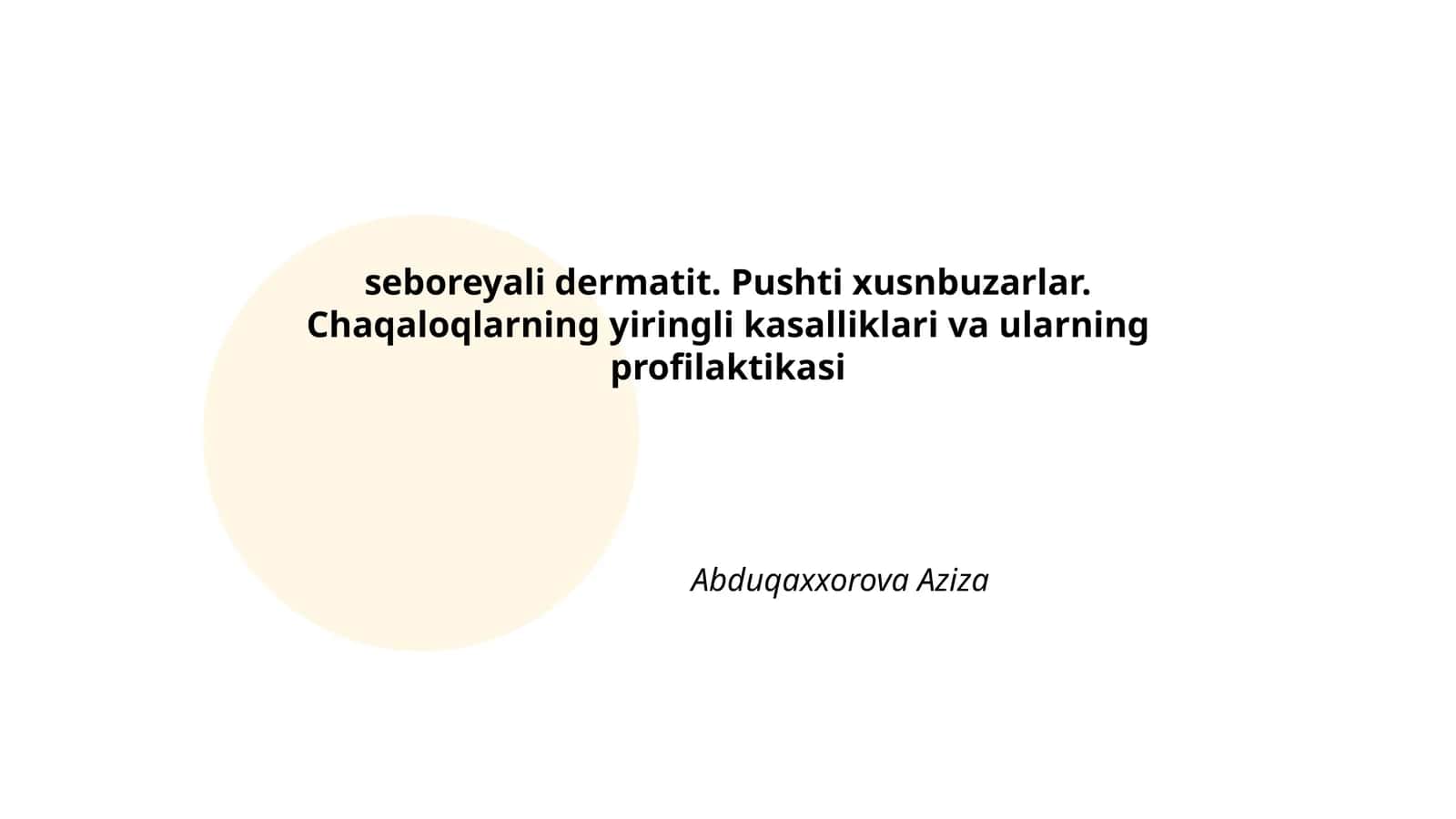 Seboreyalik dermatitning sabablari