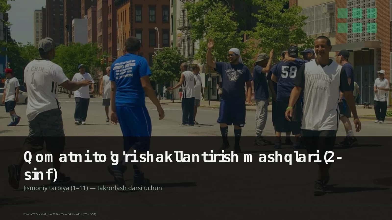 Qomatni to'g'ri shakllantirish mashqlari (2-sinf)