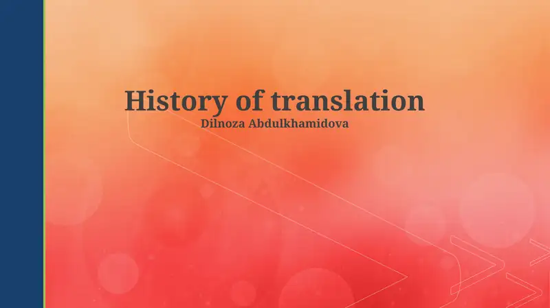 History of translation