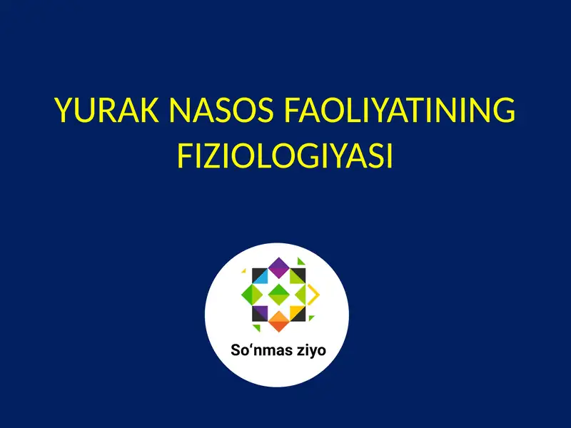 YURAK NASOS FAOLIYATINING FIZIOLOGIYASI