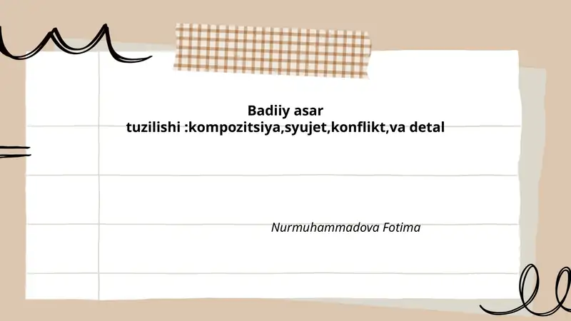 Badiiy asar tuzilishi