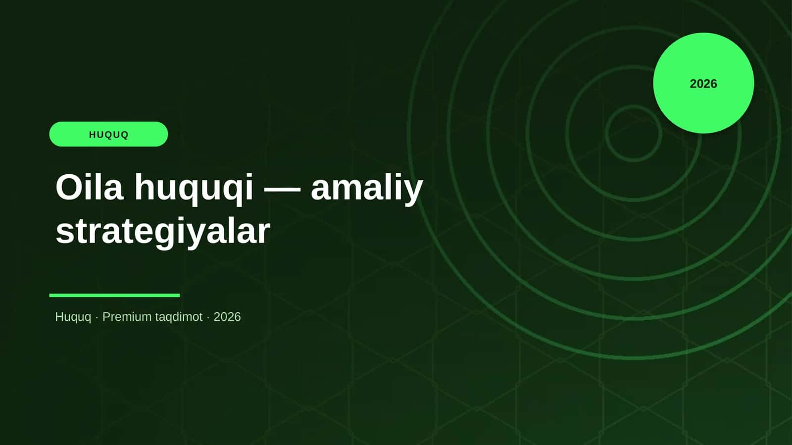 Oila huquqi — amaliy strategiyalar