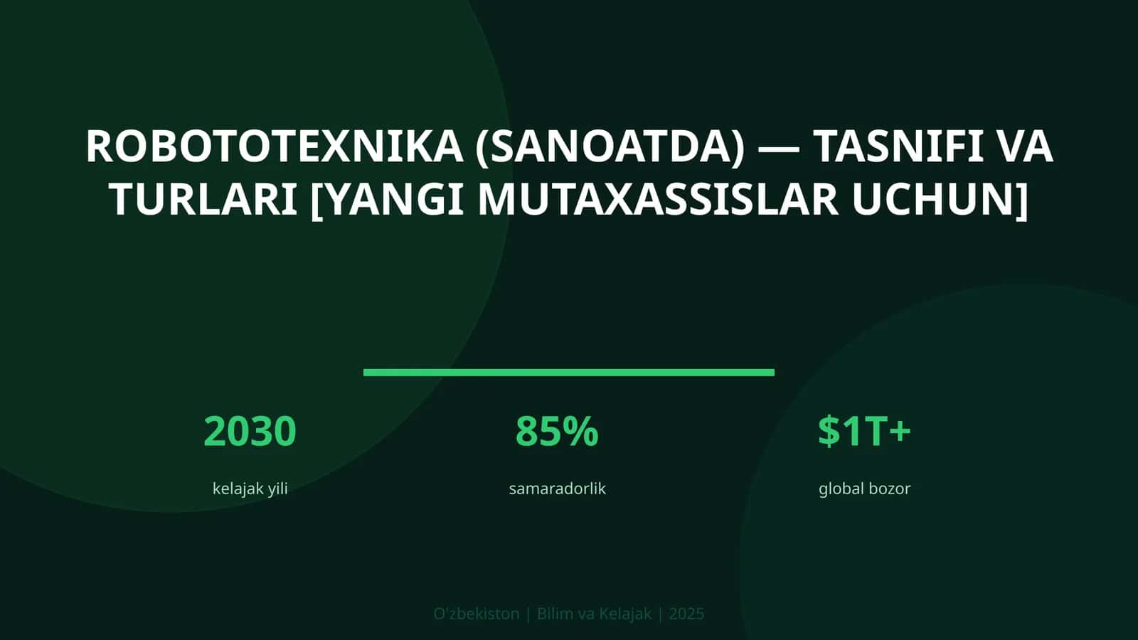 Robototexnika (sanoatda) — tasnifi va turlari [yangi mutaxassislar uchun]