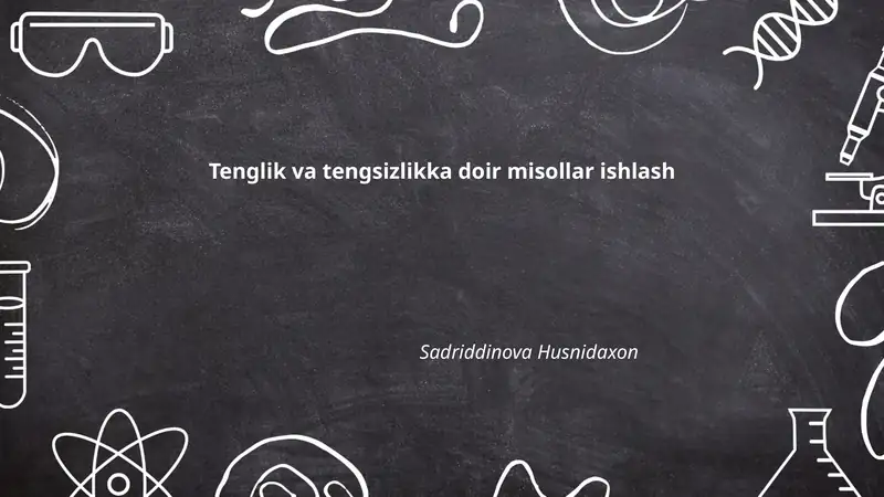 Chiziqli tenglamalarni yechish misollari