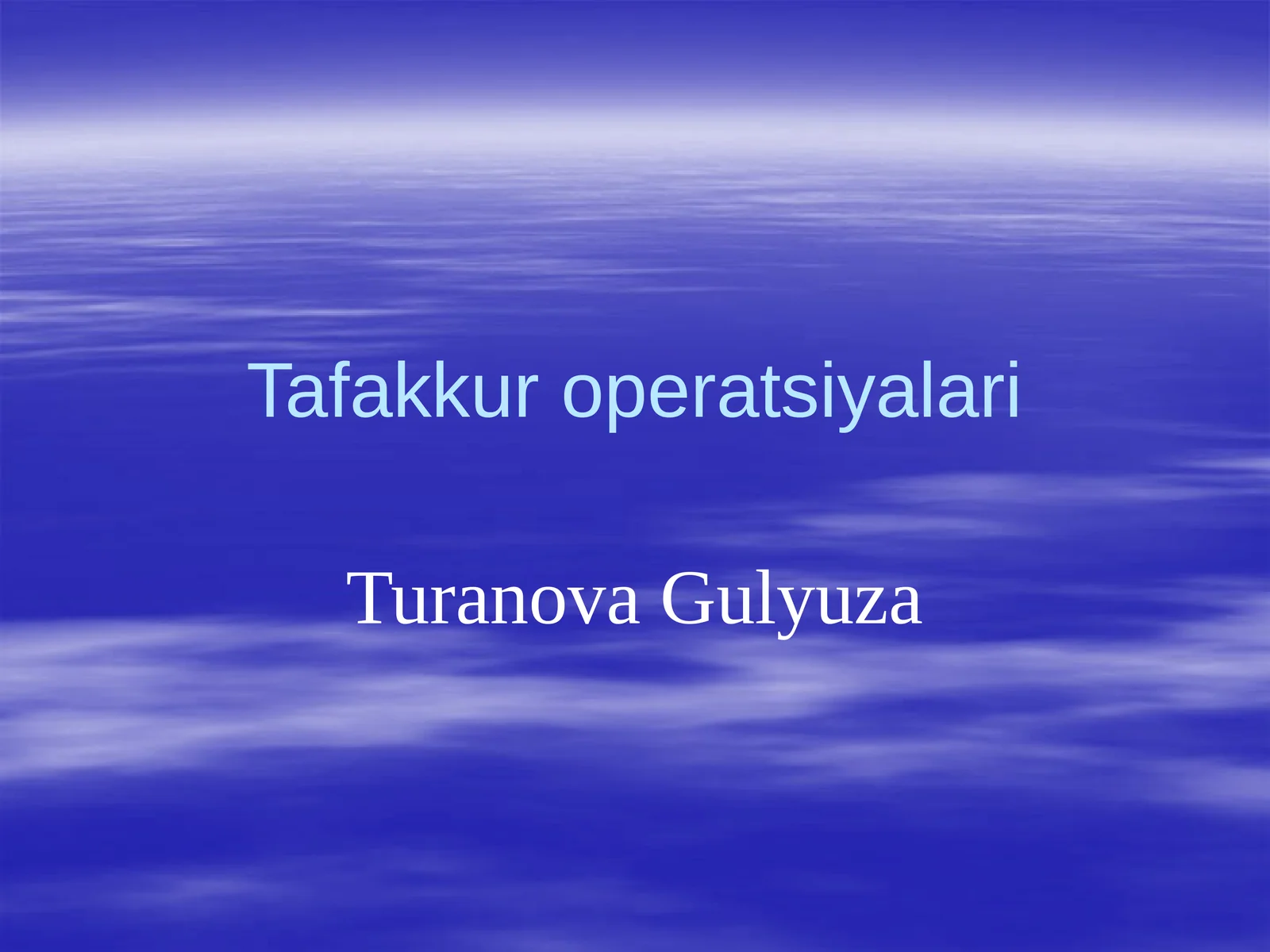 Tafakkuroperatsiyalari