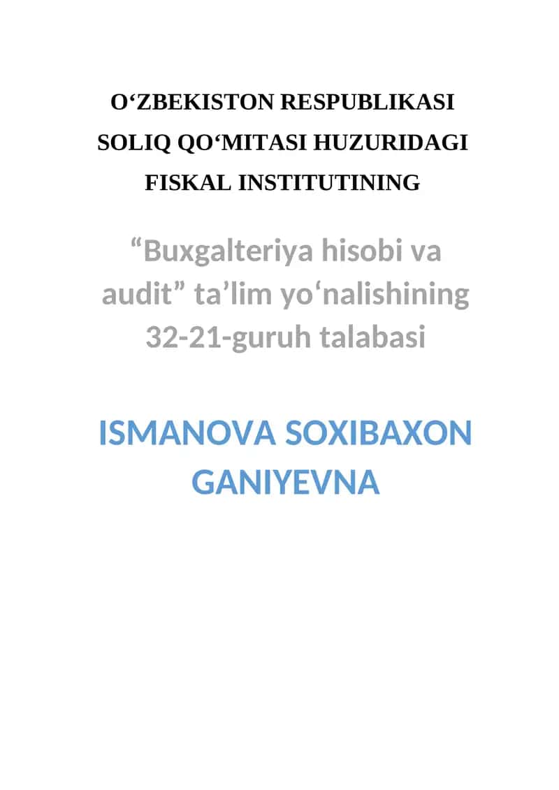 Тovar-moddiy zahiralari
