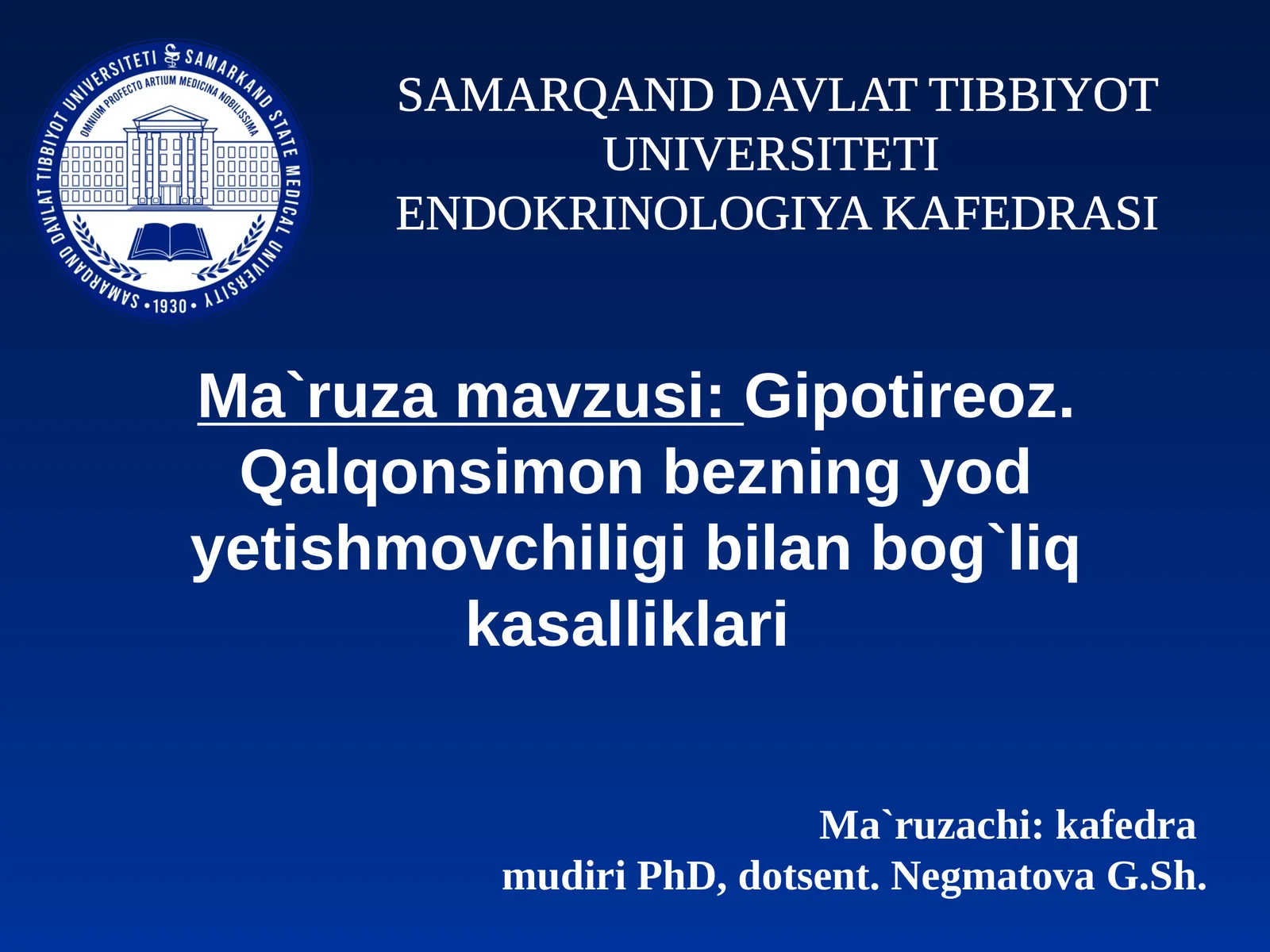 Qalqonsimonbezning yodyetish movchiligibilan bog`liq kasalliklari