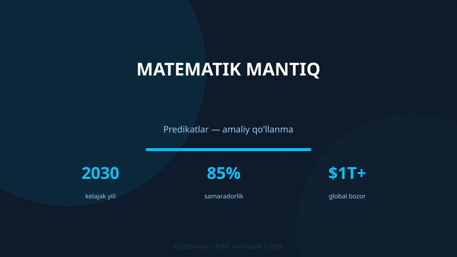 Matematik mantiq Predikatlar — amaliy qo'llanma