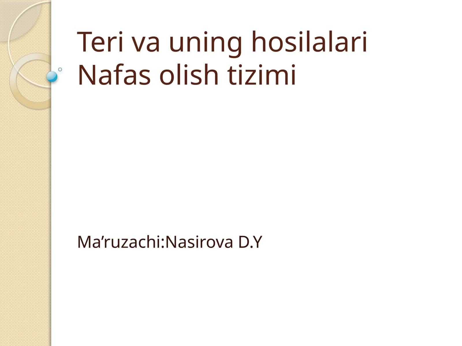 TerivauninghosilalariNafasolishtizimi