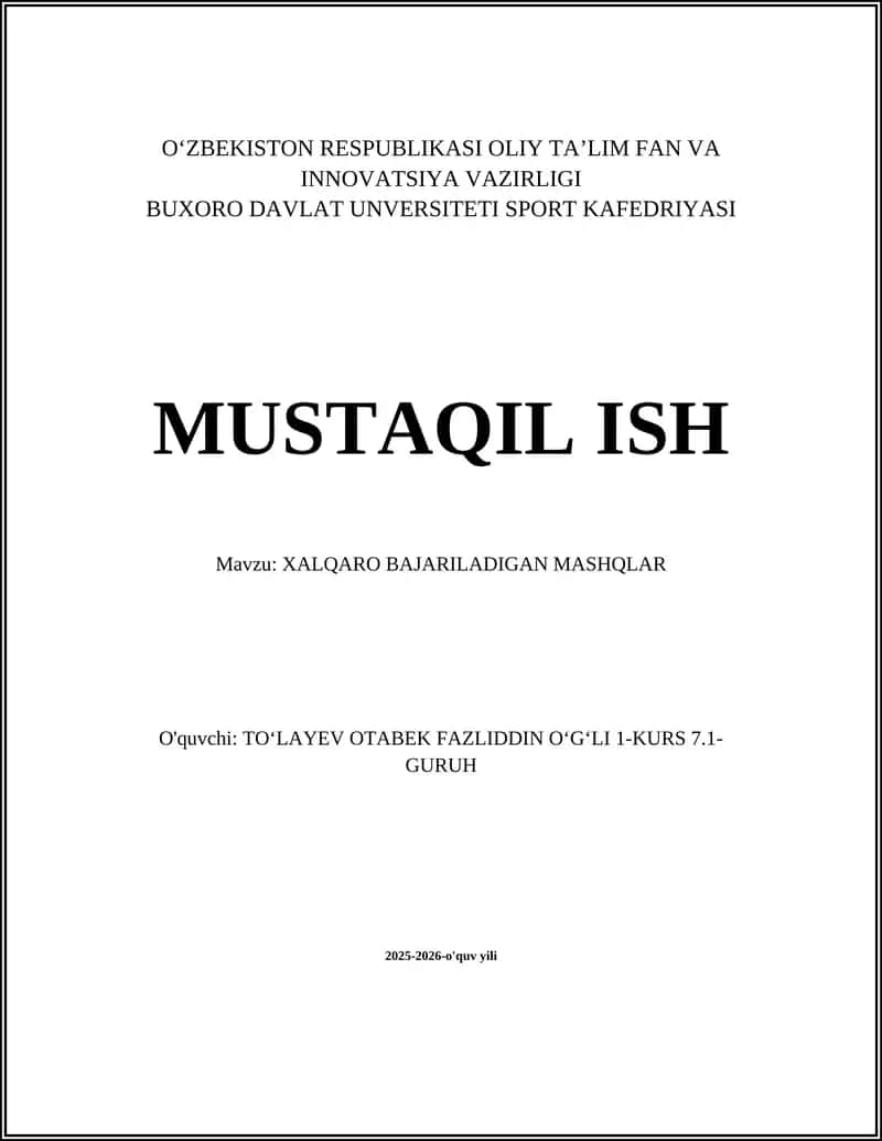 Xalqaro harbiy mashqlarni rejalashtirish va boshqarish