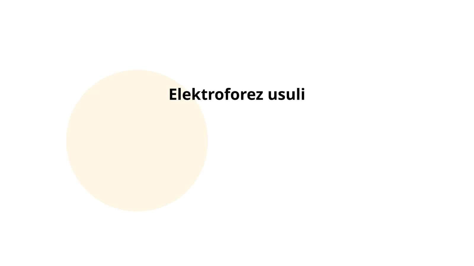 Elektroforez usuli