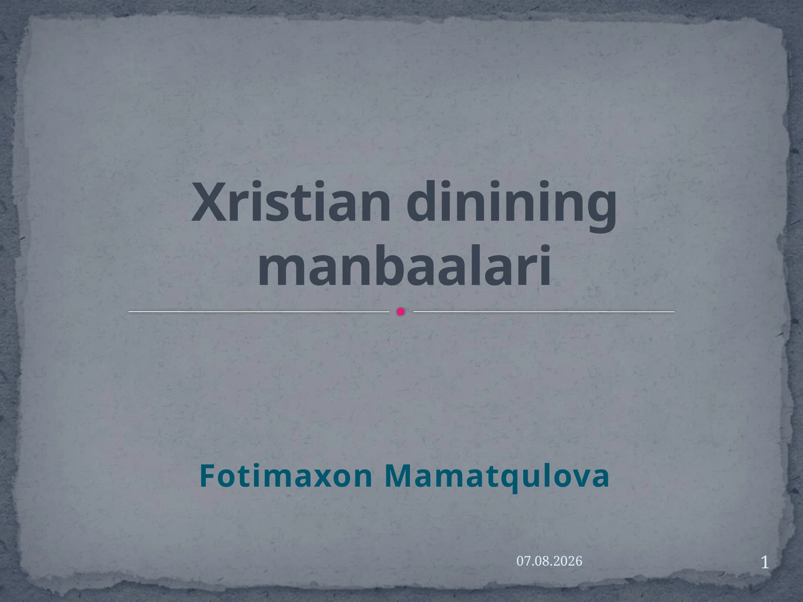 Fotimaxon Mamatqulova