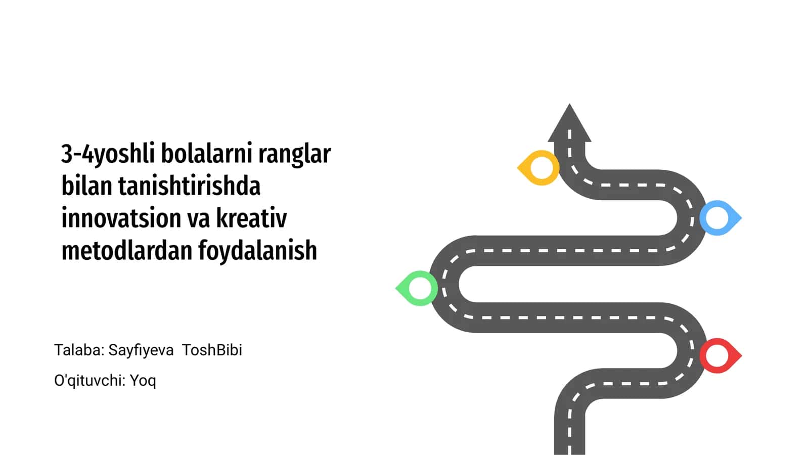 Ranglar bilan tanishtirish innovatsion va kreativ metodlardan foydalanish