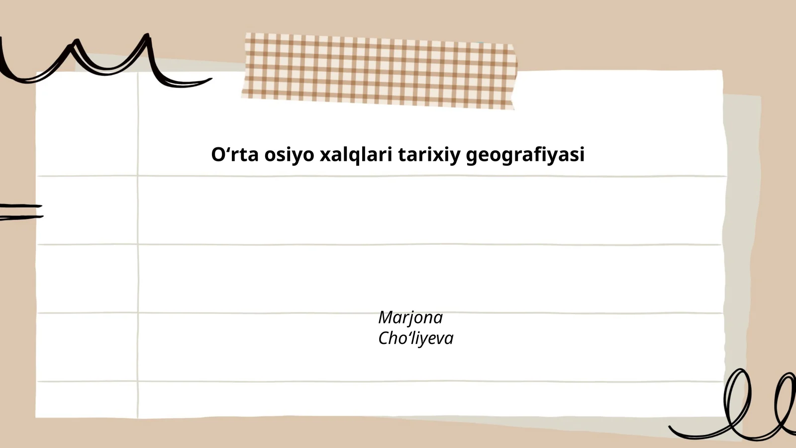 Transoxiana (Ma wara'un-nahr)ning tarixiy geografiyasi