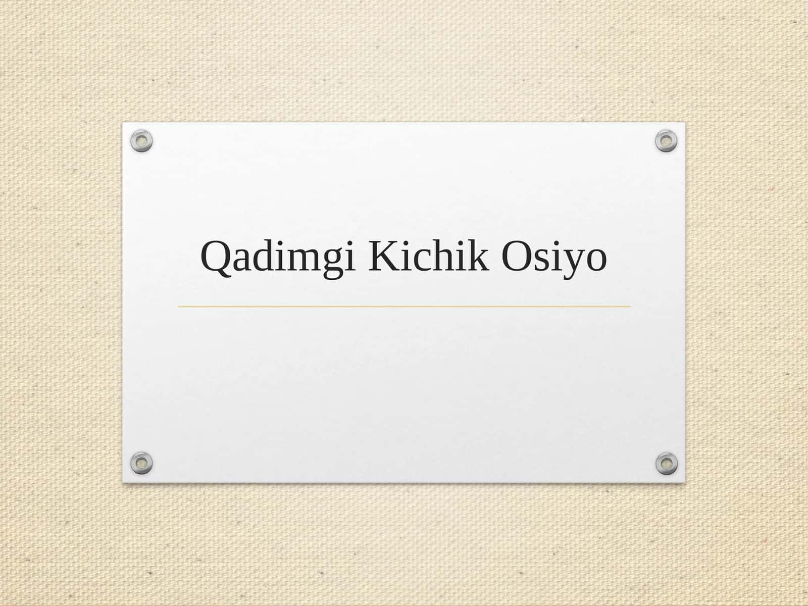 Qadimgi Kichik Osiyo (Tarix)