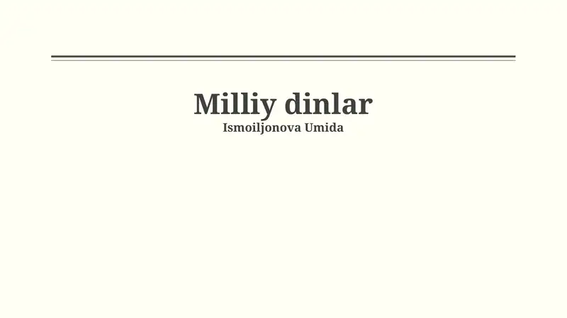 Milliy dinlar