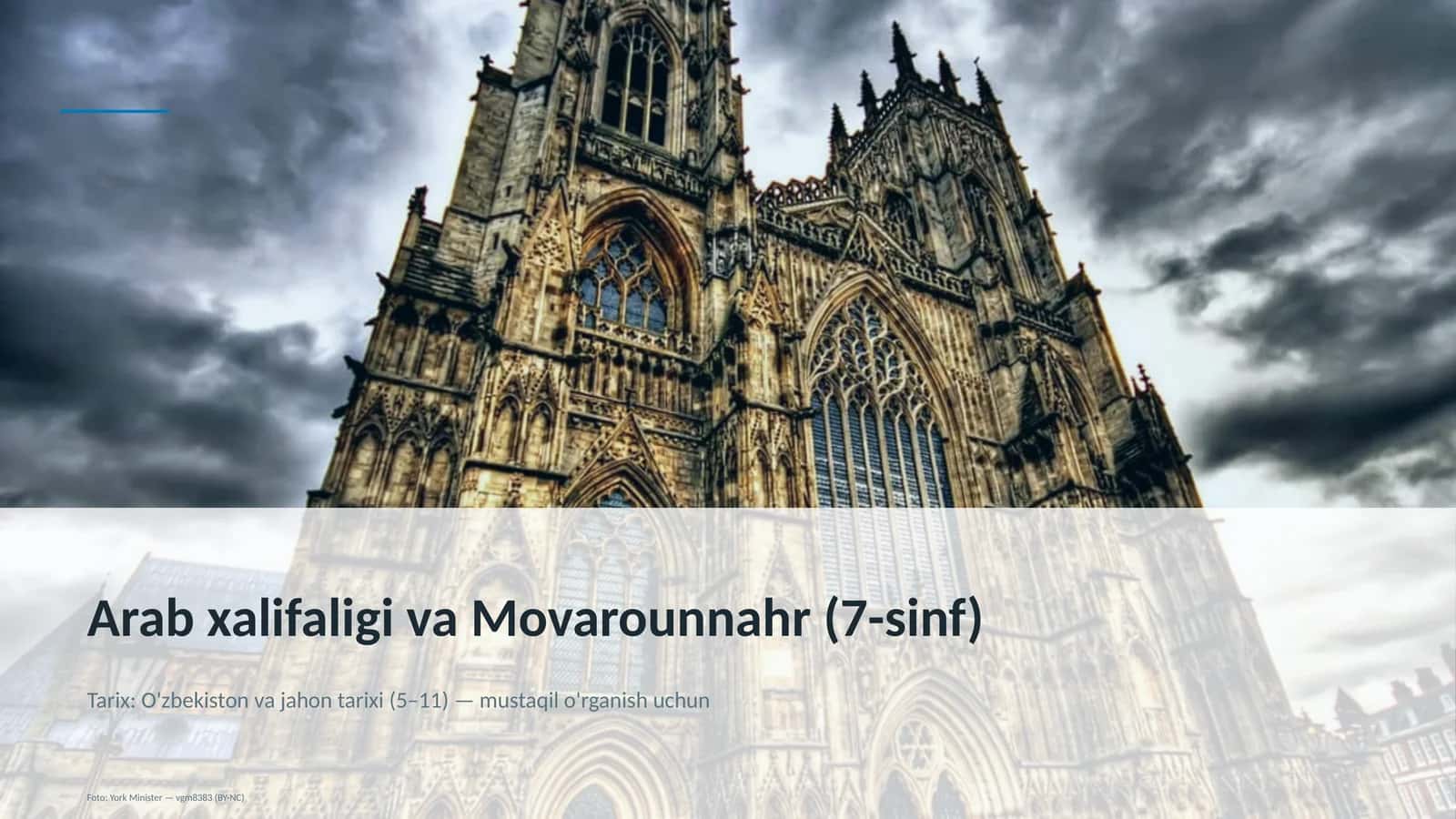 Arab Xalifaligi va Movarounnahr (7-sinf)