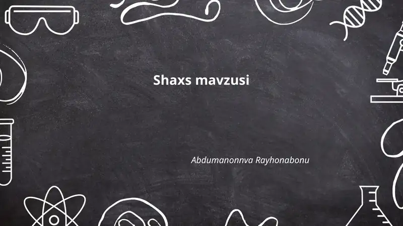 Shaxs va jamiyat