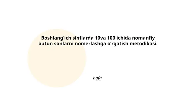 Sonlarni raqamlar orqali ifodalash