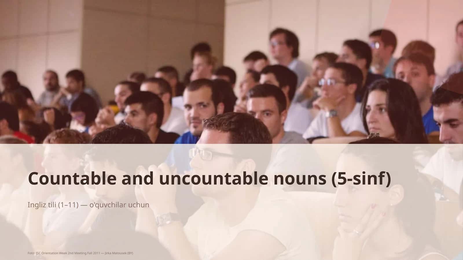 Countable and uncountable nouns (5-sinf)