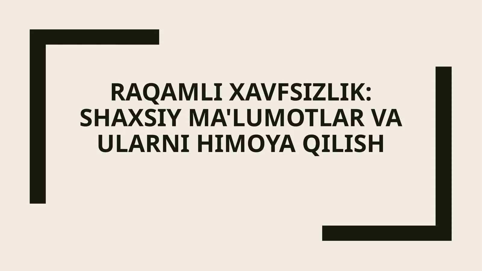 Raqamli xavfsizlik