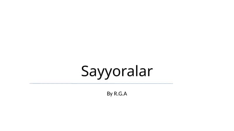 Sayyoralar