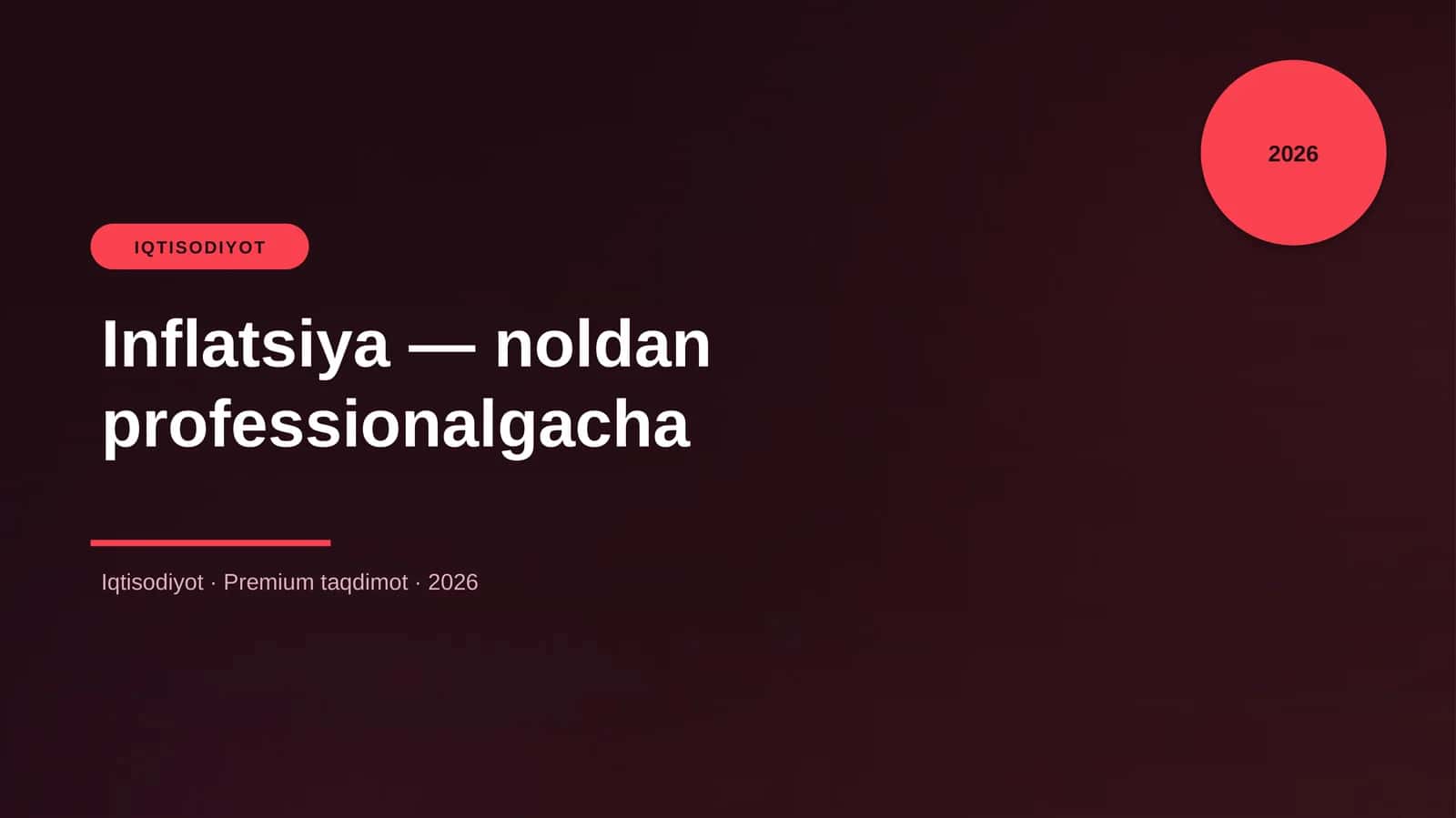 Inflatsiya — noldan professionalgacha