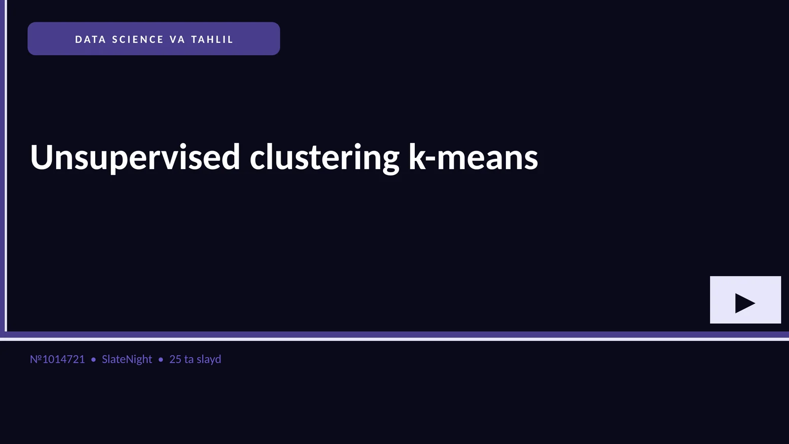 Unsupervised clustering k-means