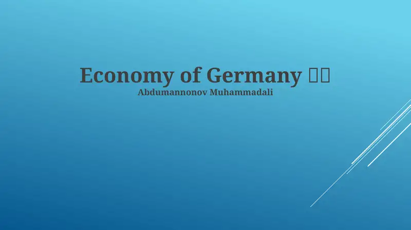 Economy of Germany 🇩🇪