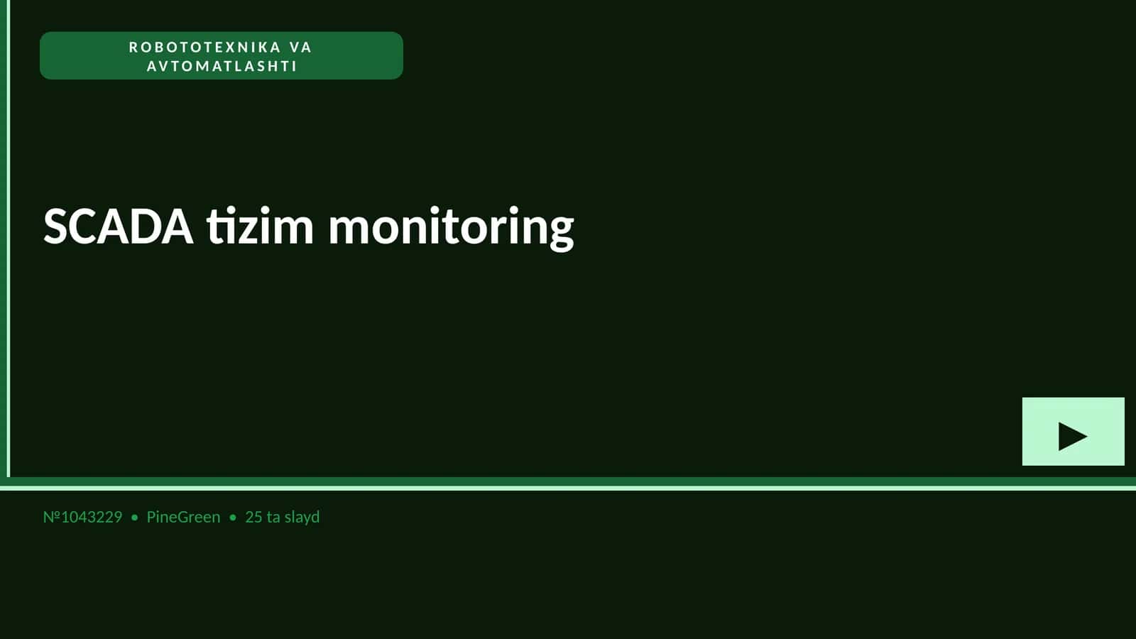 ROBOTOTEXNIKA VA AVTOMATLASHTI