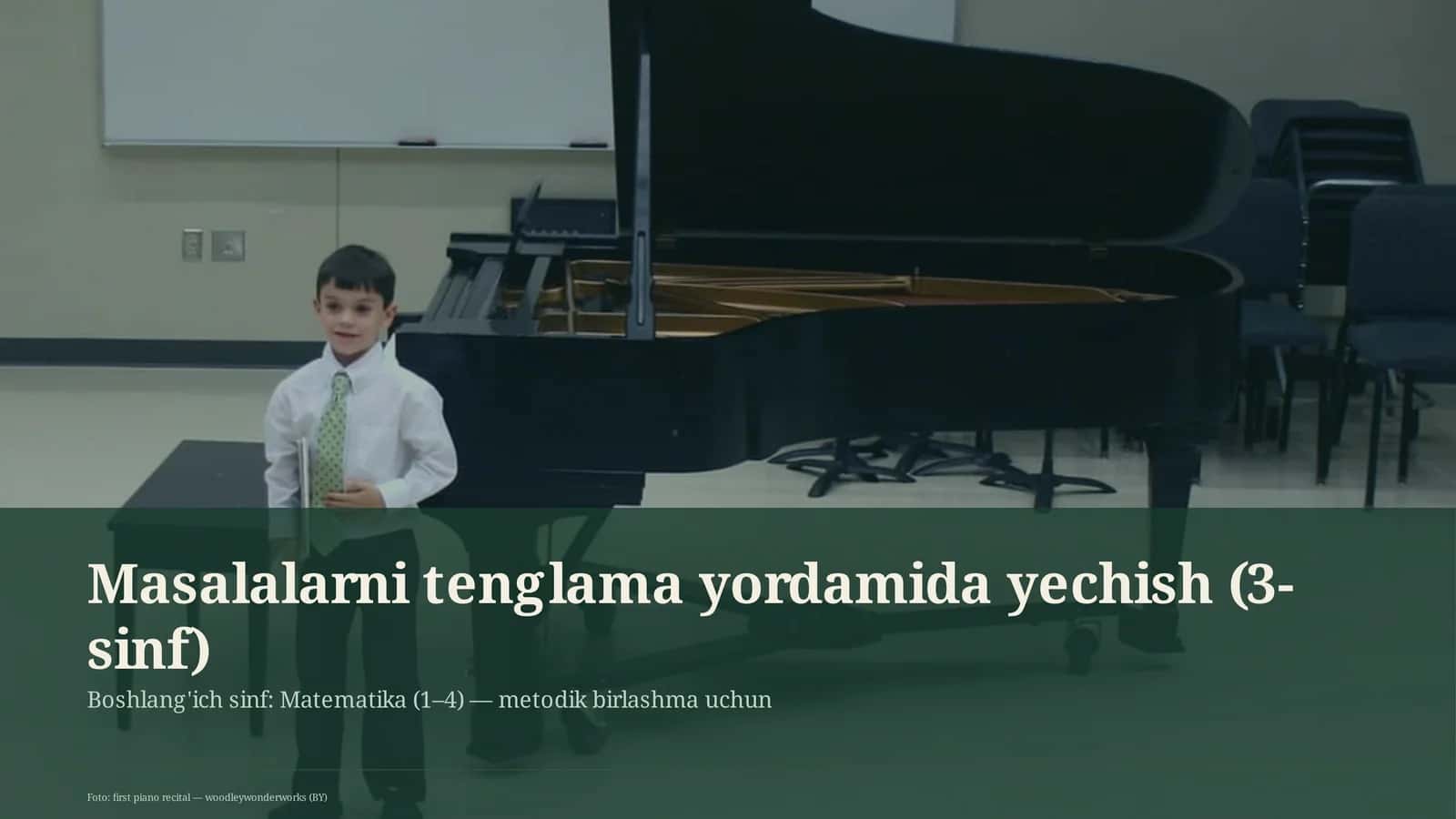 Masalalarni tenglama yordamida yechish (3-sinf)