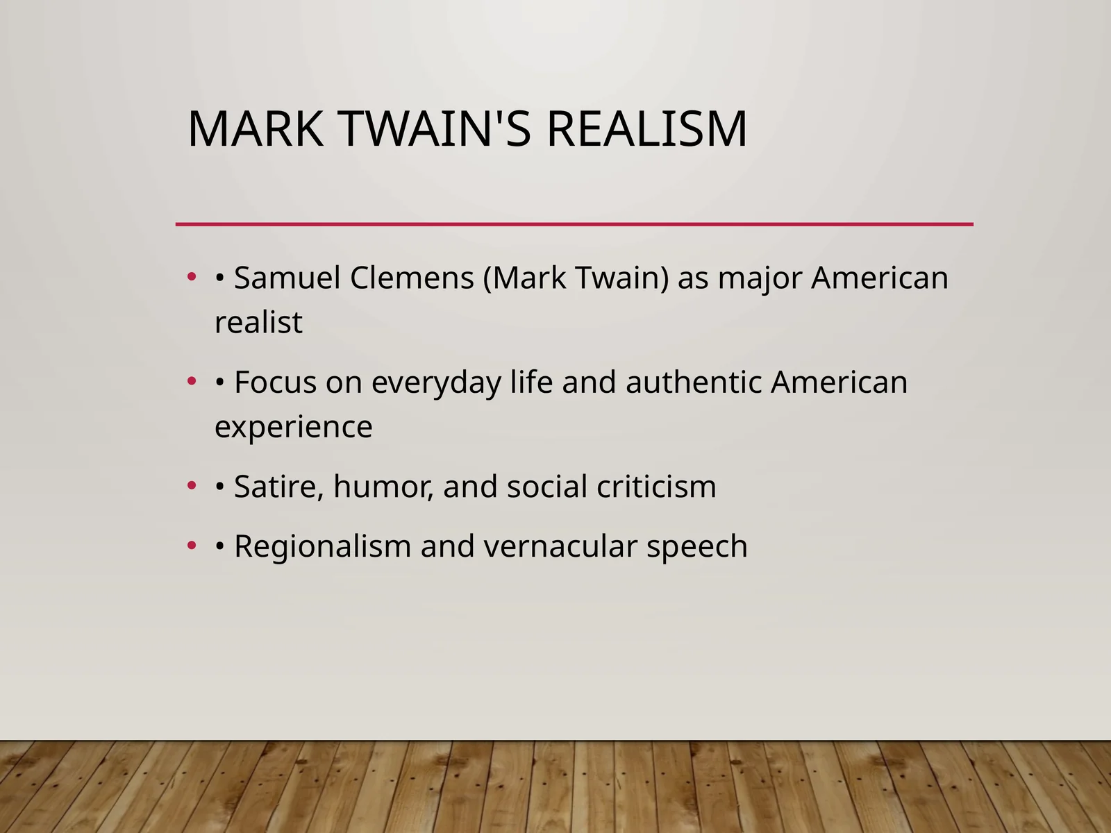 Mark Twain's Realism