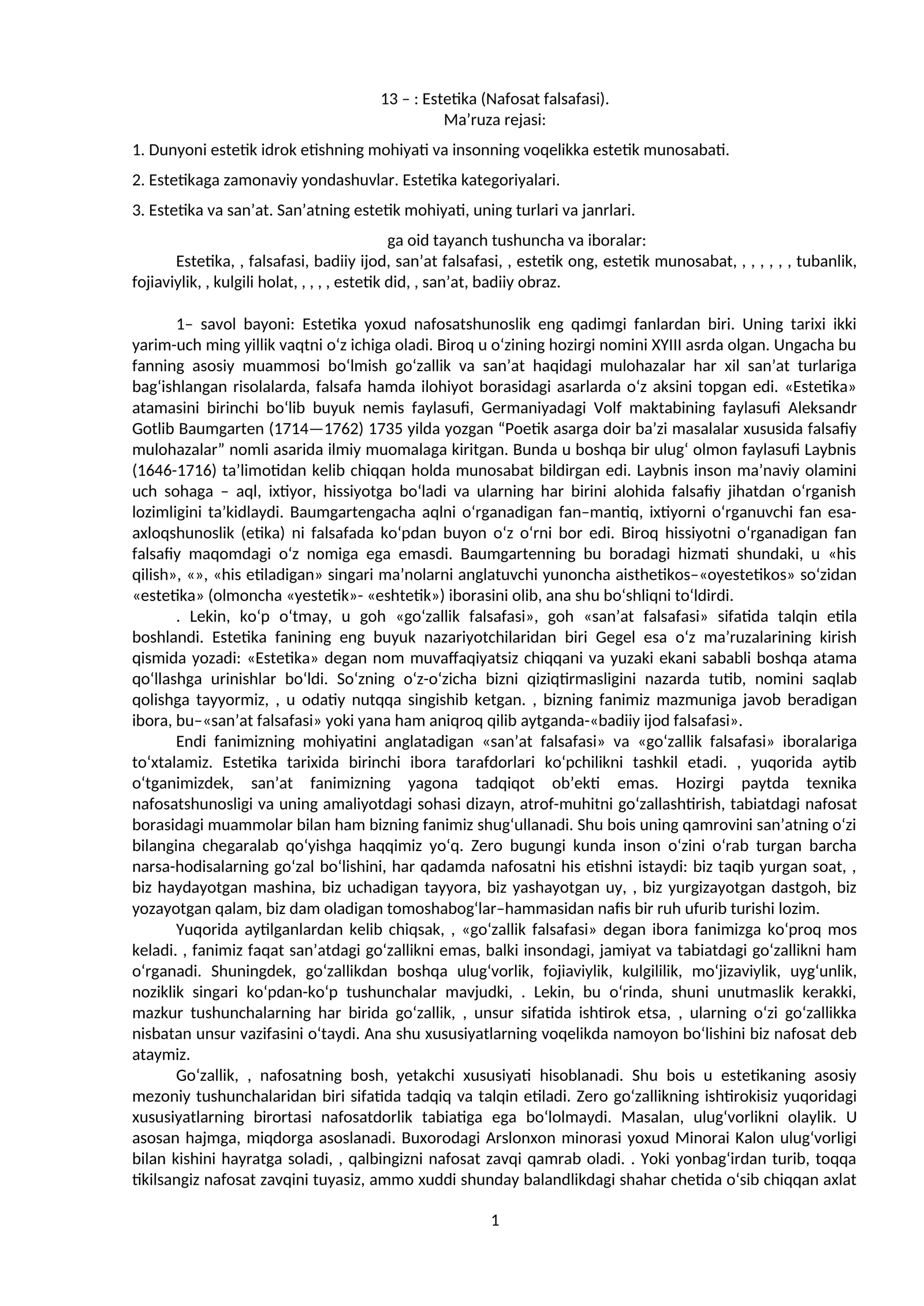 Estetika (Nafosat falsafasi)