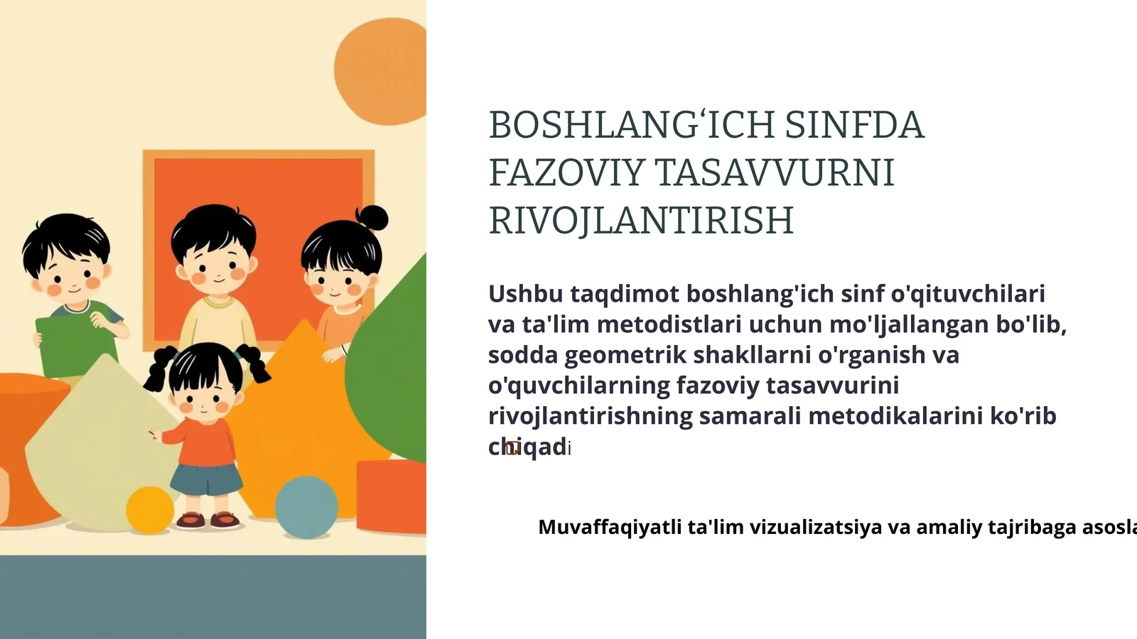FAZOVIY TASAVVURNI RIVOJLANTIRISH