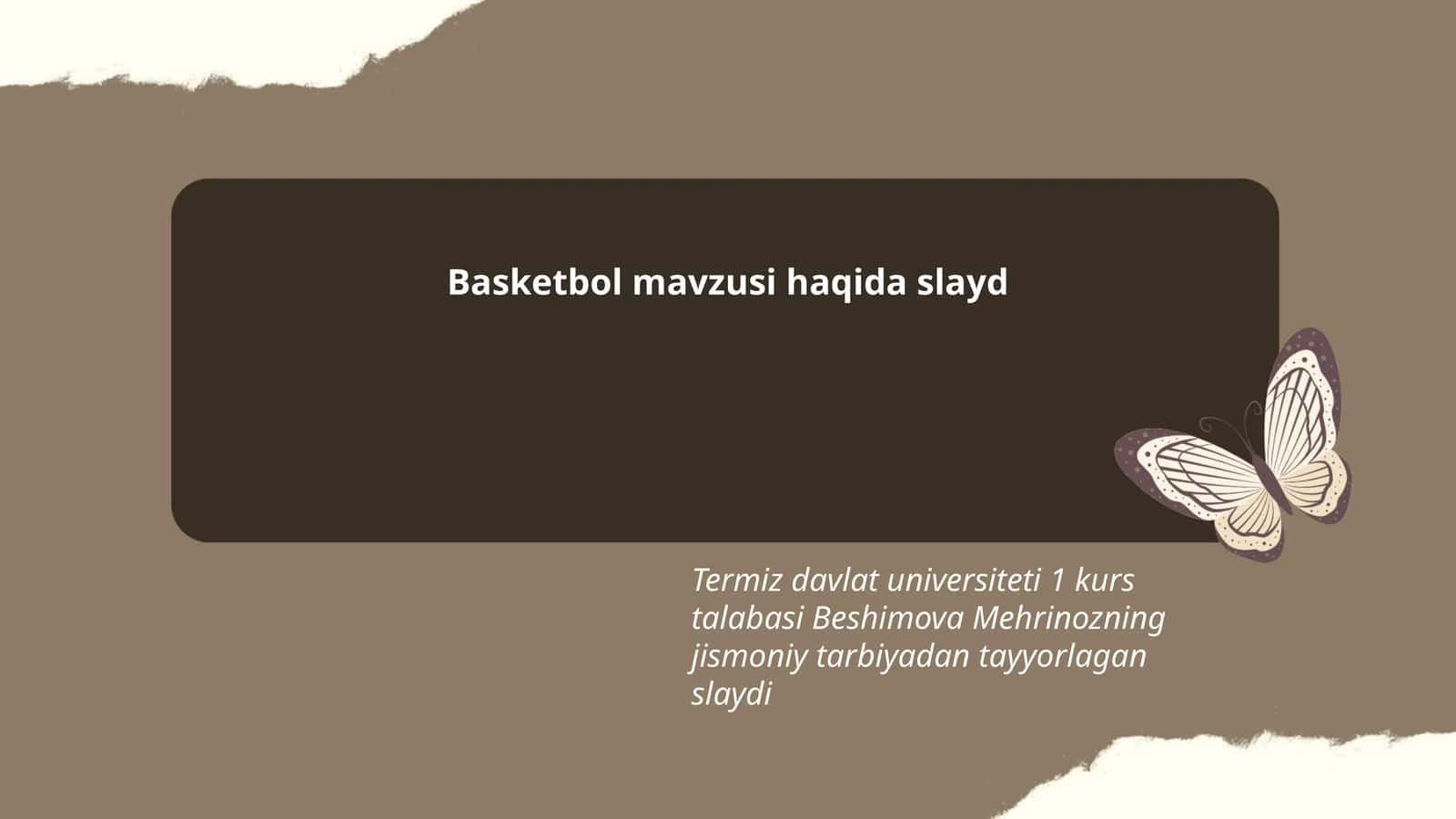 Basketbol mavzusi haqida slayd