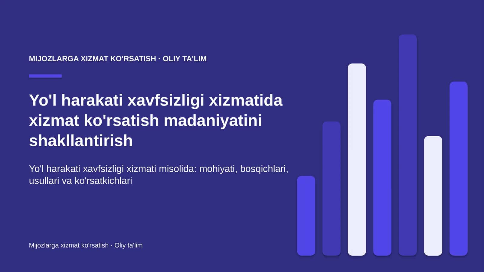 yo'l harakati xavfsizligi xizmatida xizmat ko'rsatish madaniyatini shakllantirish 8498