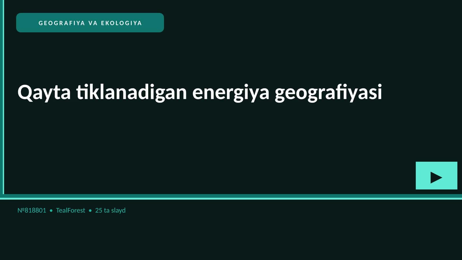 Qayta tiklanadigan energiya geografiyasi