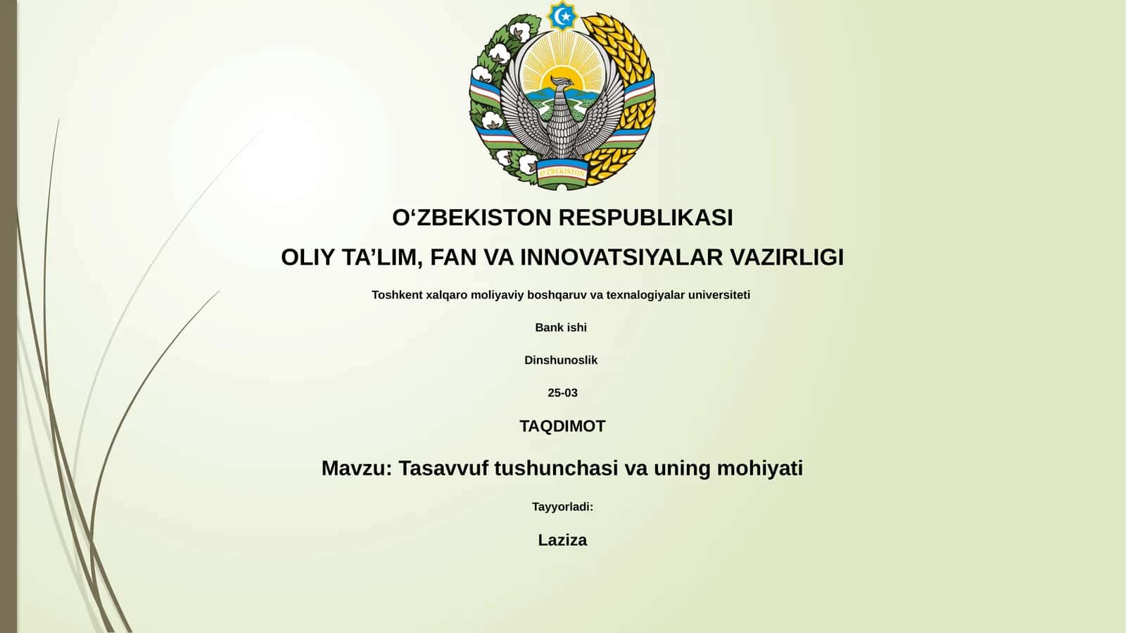 Tasavvuf tushunchasi va uning mohiyati