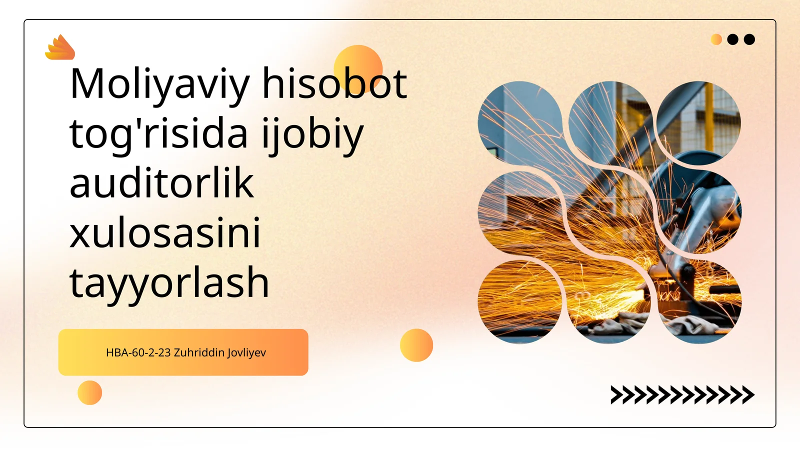 Moliyaviy hisobot tog'risida ijobiy auditorlik xulosasini tayyorlash