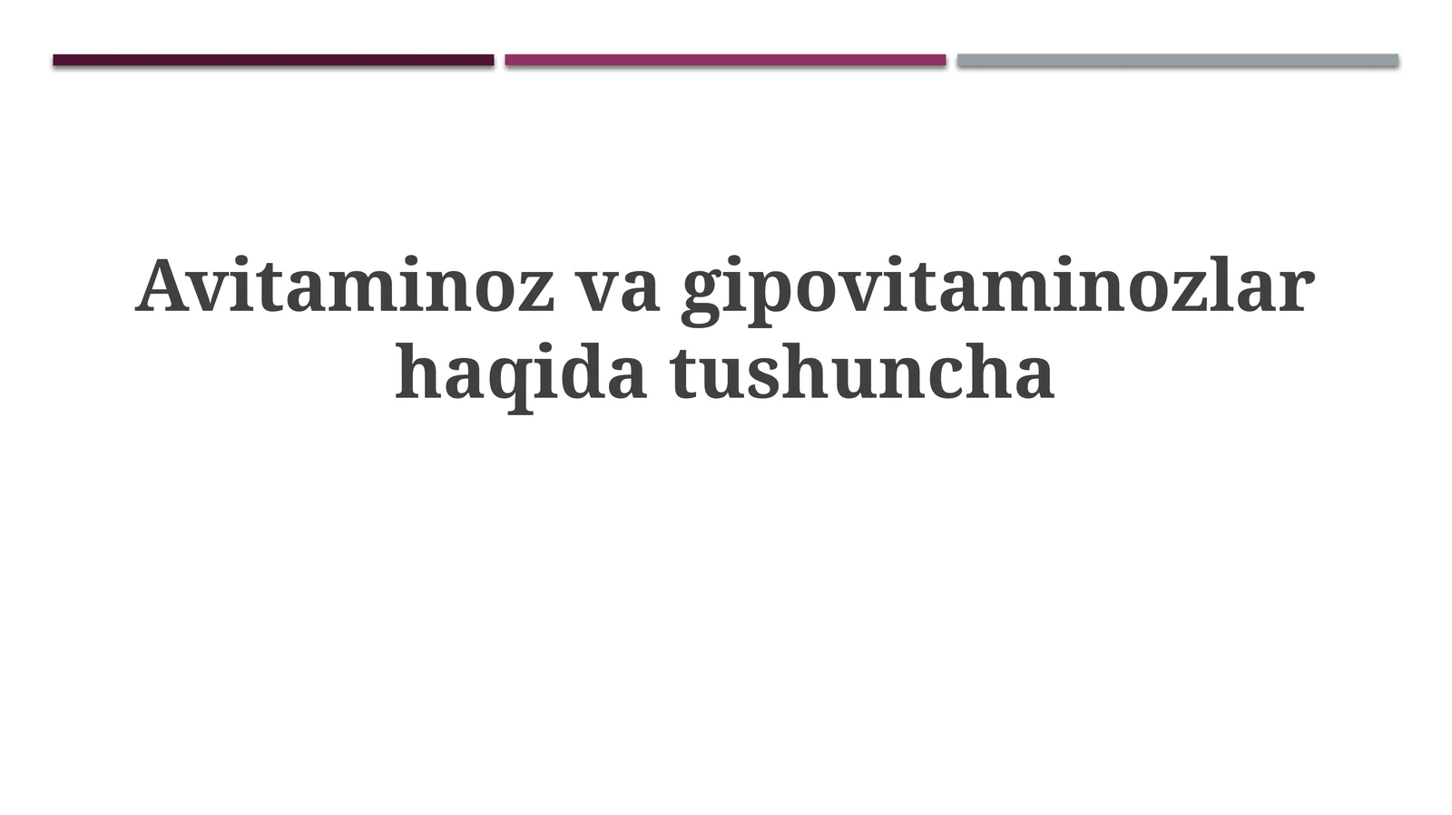 Avitaminozvagipovitaminozlarhaqidatushuncha