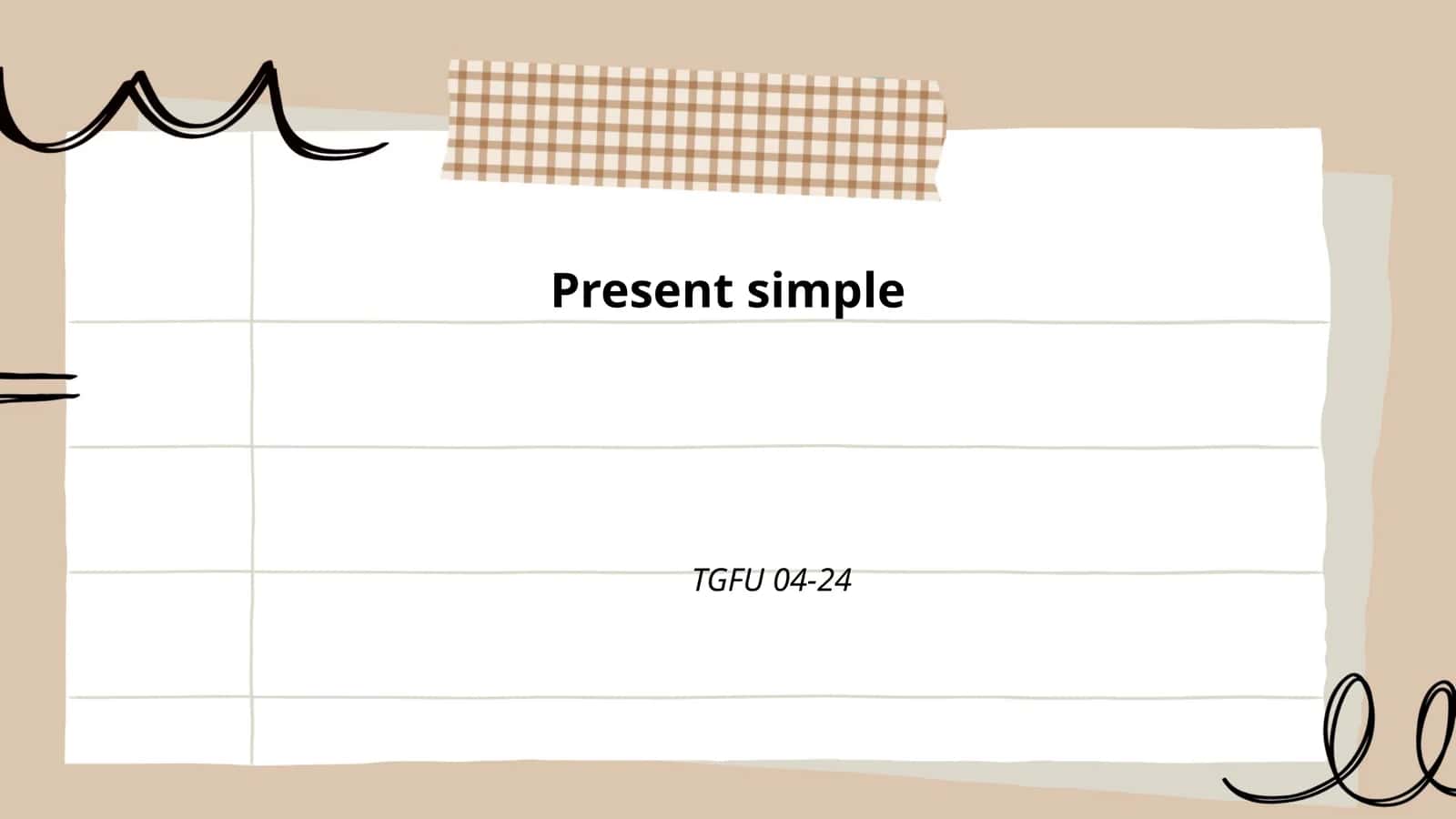 Present simple