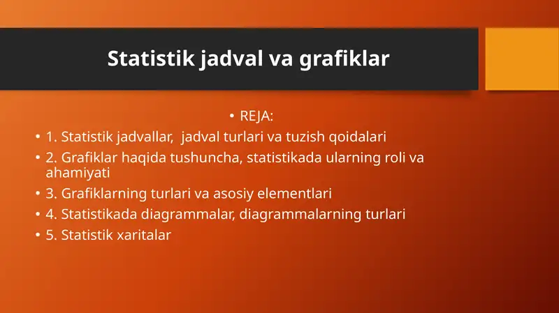 Statistik jadval va grafiklar