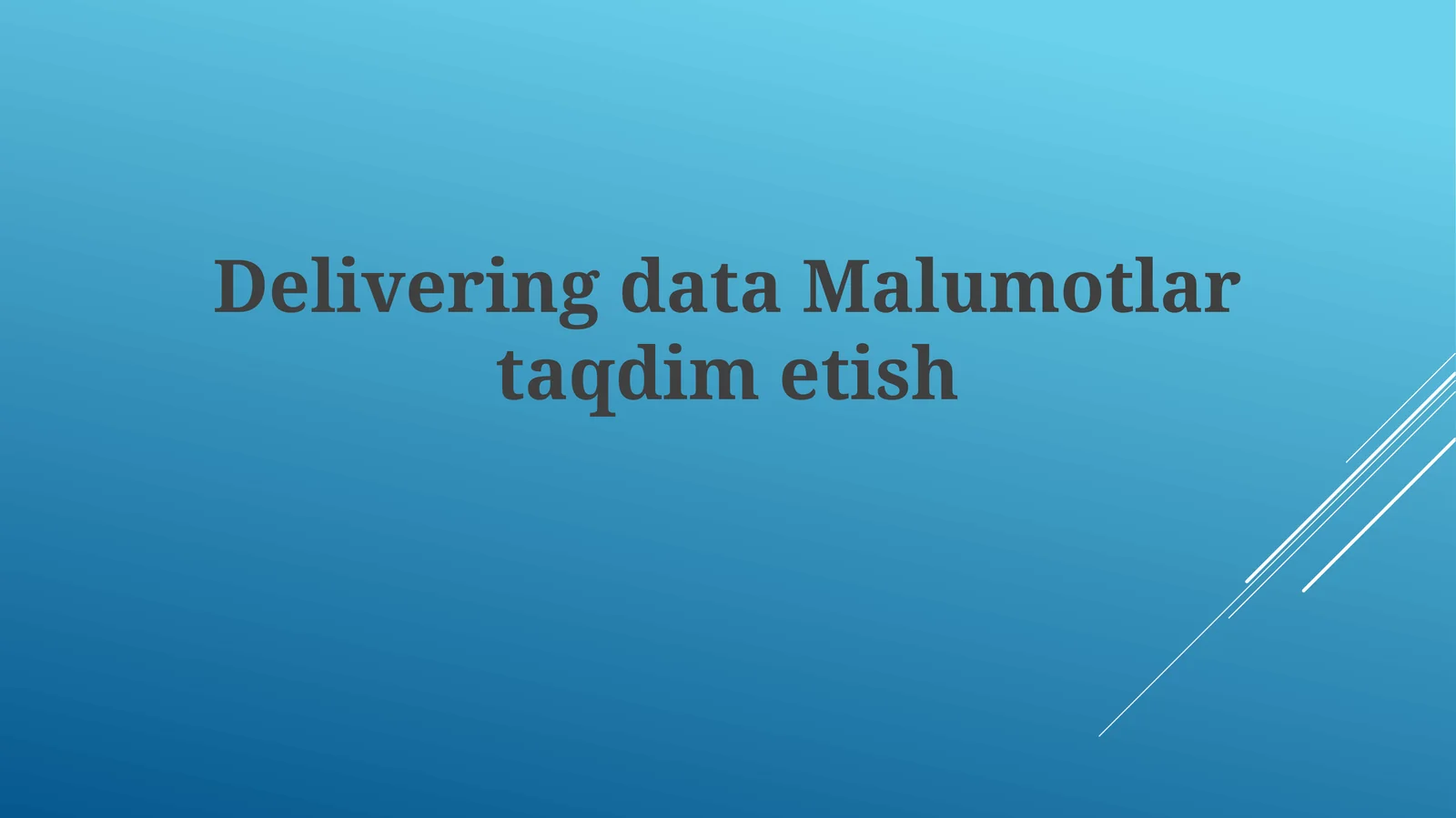 Malumotlartaqdimetish