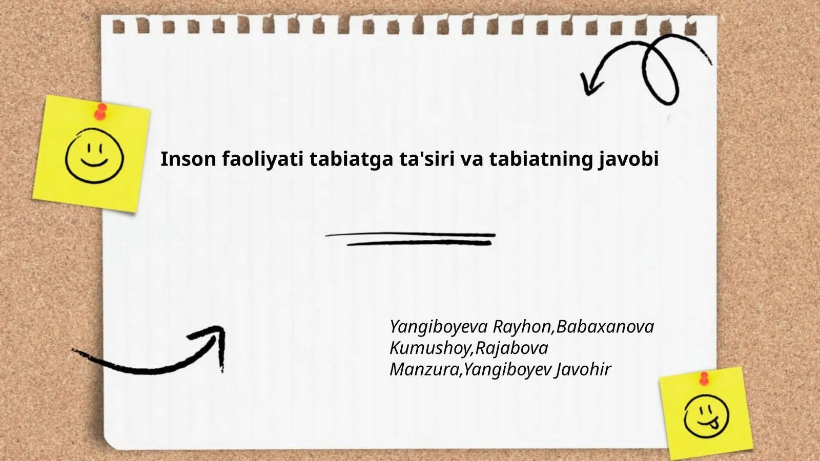 Inson faoliyati tabiatga ta'siri va tabiatning javobi
