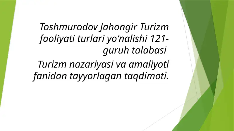Marokash Turizm faoliyati
