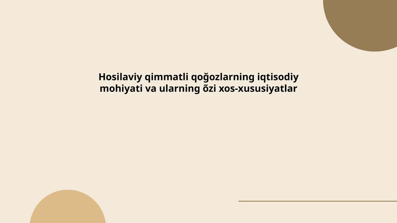 Hosilaviy qimmatli qog'ozlar