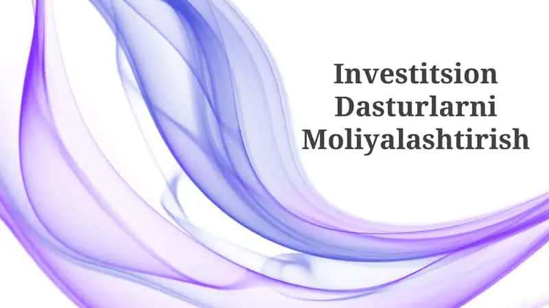 Investitsion Dasturlarni Moliyalashtirish